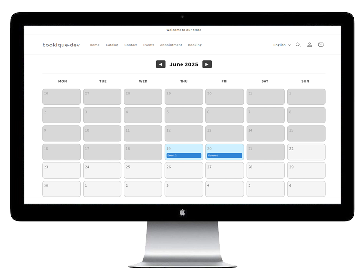 Bookique Calendar Integration