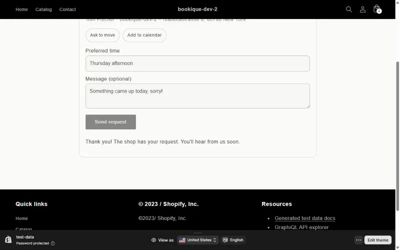 Move request sent