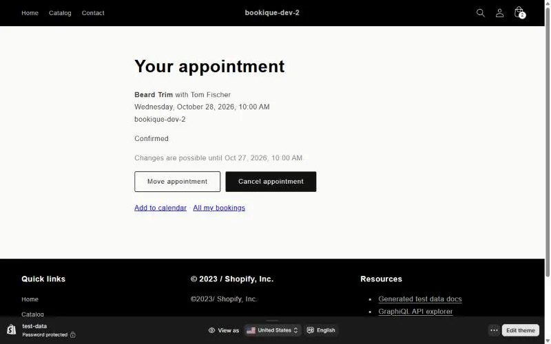 Managing a single appointment