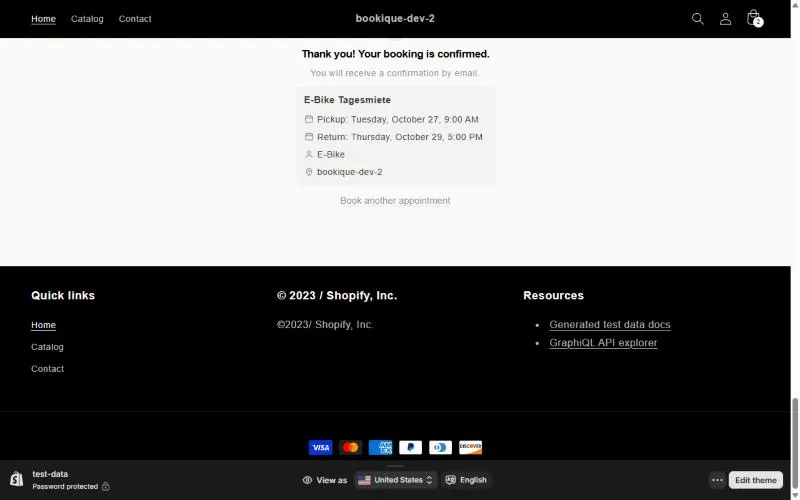 Confirmed rental